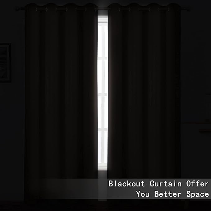 100% Blackout Black Curtains - Image 3