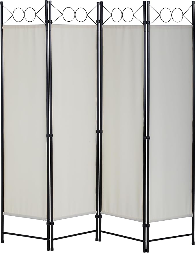 FDW 4 Panel Room Divider and Folding Portable Partition Screen, 6FT Wall by FDW