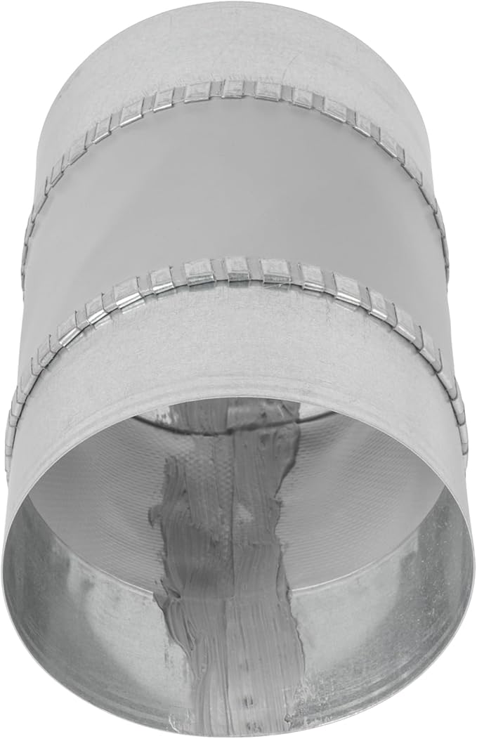 Repa Market 4" Inch Flexible Vibration And Noise Reducing Coupler - Female Fit Duct Connector – Galvanized Steel Coupling for Joining Two Male Duct Fittings – HVAC Ventilation Inline Joint