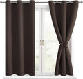 Short Blackout Curtains for Bedroom, 42 x 45 Inch, 2 Panels | Thermal Insulated by Hiasan