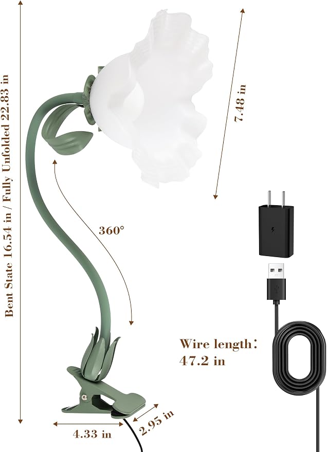 Flower Clip On Desk Lamp for Home and Dorm - Image 3