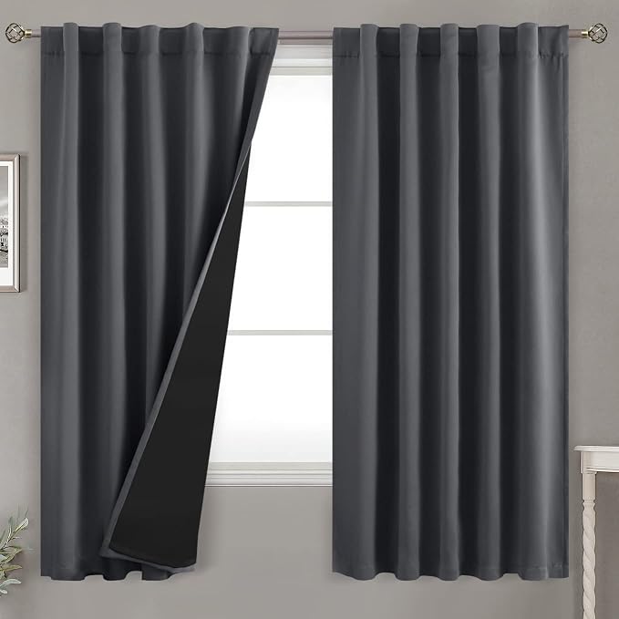 BGment 100% Grey Blackout Curtains by BGment