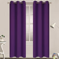 Yakamok Blackout Curtains 38x84 inch Purple Thermal Drapes-Bedroom | 2 panels by Yakamok