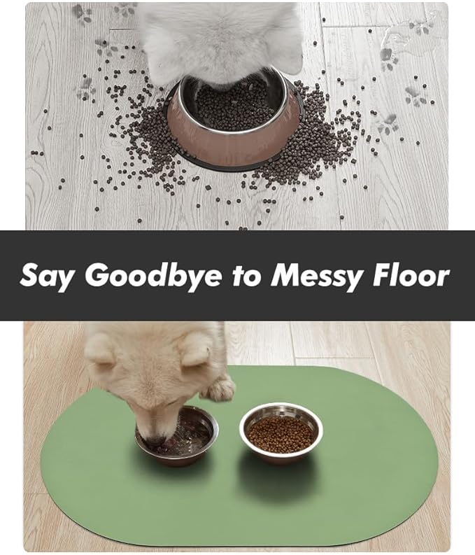 Absorbent Dog Food Mat-Dog Mat for Food and Water Bowl, Quick Dry Pet Food Mat, No Stains Cat Feeding mat, Cat Accessories Pet Supplies Mat for Messy Drinkers