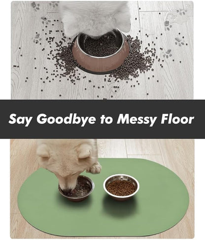 Absorbent Dog Food Mat-Dog Mat for Food and Water Bowl, Quick Dry Pet Food Mat, No Stains Cat Feeding mat, Cat Accessories Pet Supplies Mat for Messy Drinkers