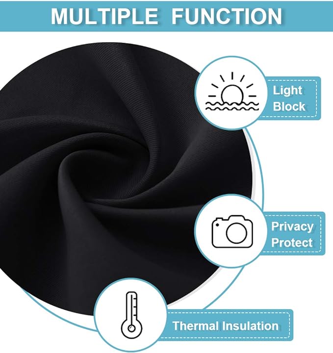 RYB HOME Blackout Shades for Classroom Window & Door Cover, W8 x L36 - Image 6