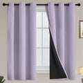 Yakamok Lilac Blackout Curtains 63 inches Long by Yakamok