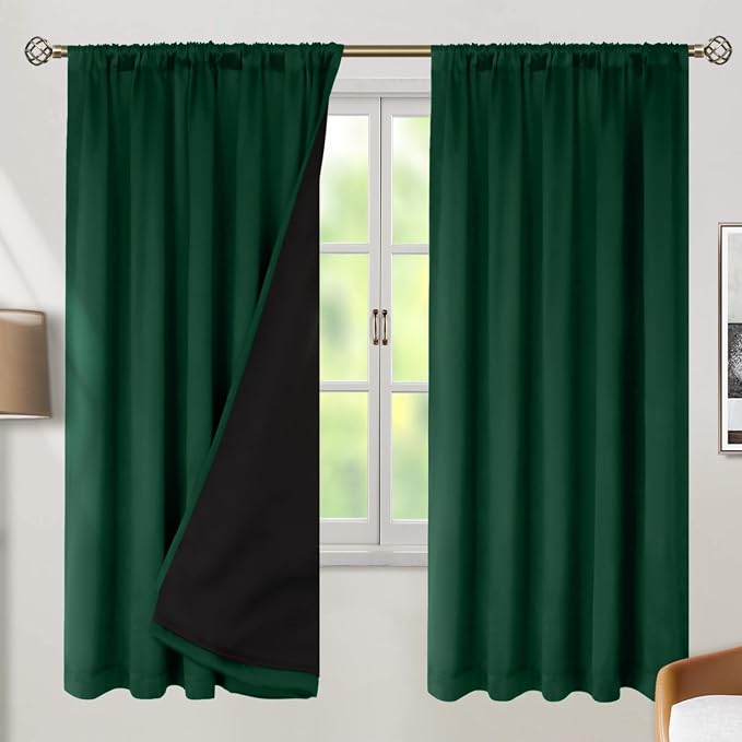 BGment 100% Thermal Insulated Blackout Curtains 72 Inches Long - Image 2