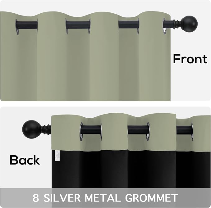 Yakamok Light Sage Blackout Curtains 84 inches Long - Image 6