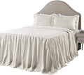 Lush Decor Ticking Stripe Bedspread Full Size 3 Piece Set Wheat by LushDecor