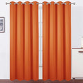 Blackout Curtains 52 x 120 Inch Long Orange Curtains Set of 2 Panels Room by Lemomo