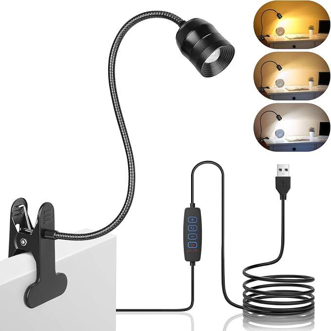 LED Reading Lights for Bed Headboard, 360° Gooseneck Zoomable Clip Light | 3 by IlluminateEveryMoment