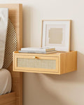 Floating Nightstand, Wall Mounted Night Stand by AEPOALUA