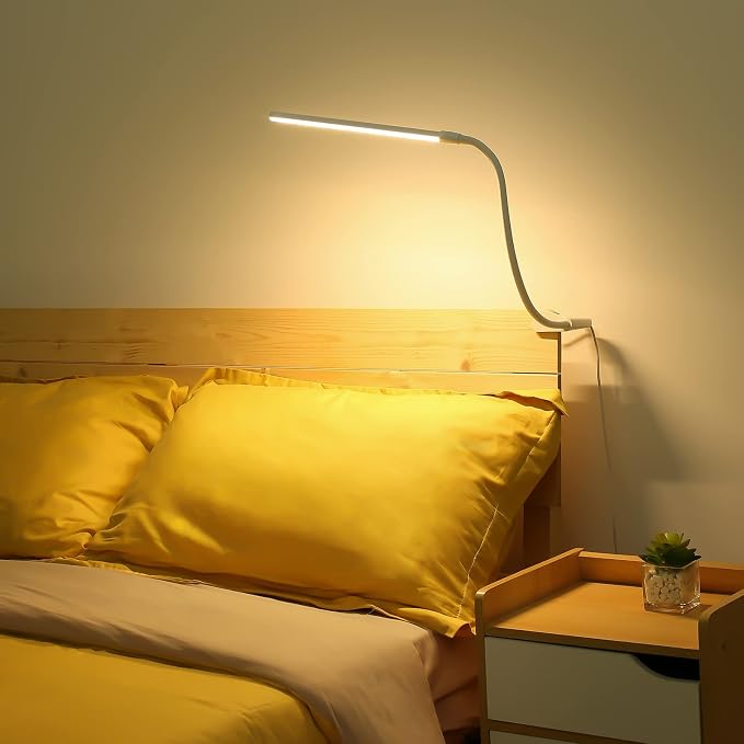 Lepro Small Desk Lamp with Clamp, LED Reading Lamps, Dimmable USB Clip on Desk - Image 9