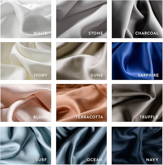 LUXOME Luxury Sheet Set | 100% Rayon (Viscose) from Bamboo | Twin XL - Ocean | Deep Pockets | 3-Piece Set (Fitted, Flat, Pillowcase)