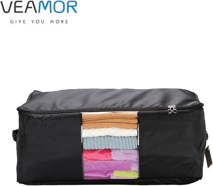 Comforter Storage Bags Pack of 2, Pillow Beddings/Blanket Clothes Organizer - Image 2
