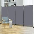 Room Divider 4 Panel Folding Privacy Screen, Round Pad Design Wall Divider | by HOMSCREENER
