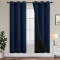 Yakamok Navy Blue Blackout Curtains 72 inches Long by Yakamok