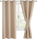 Blackout Window Curtain Panels, 42 x 72 Inch | Thermal Insulated, Light Blocking by Hiasan