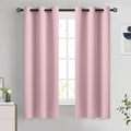 COSVIYA Grommet Room Darkening Pink Curtains 63 inch Length by COSVIYA