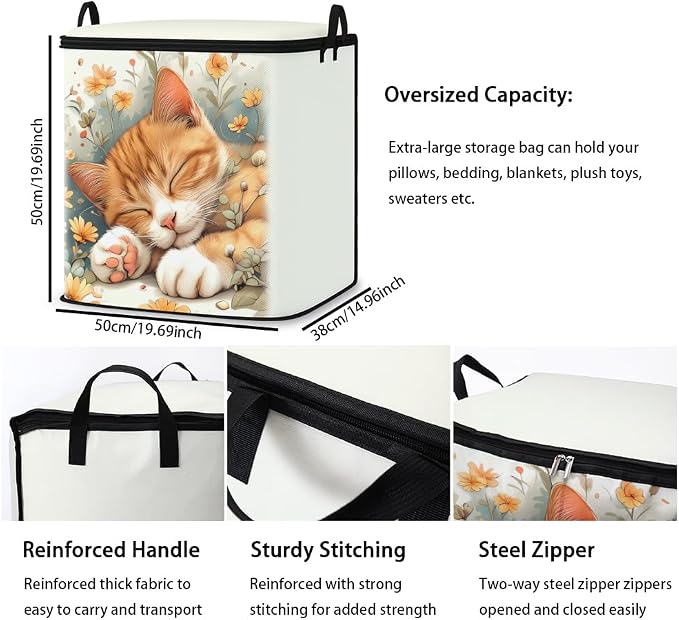 2pcs blanket storage bag for under bed, closet organizers 95L | clothing - Image 3