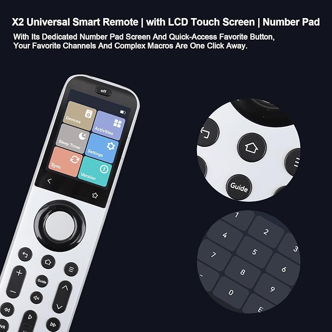 SofaBaton X2 Universal Remote with Touch Screen, Hub and App, All in One Universal Remote Control with Customize Activities, Works with Home Assistant, Alexa and Google Assistant