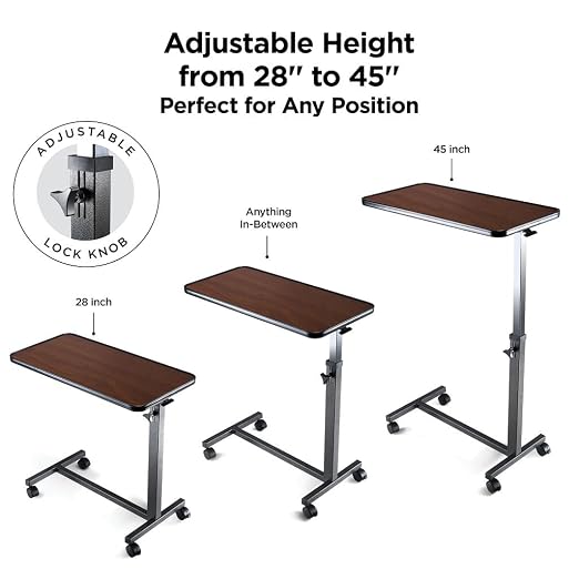 Medical king Adjustable Overbed Bedside Table - Image 4