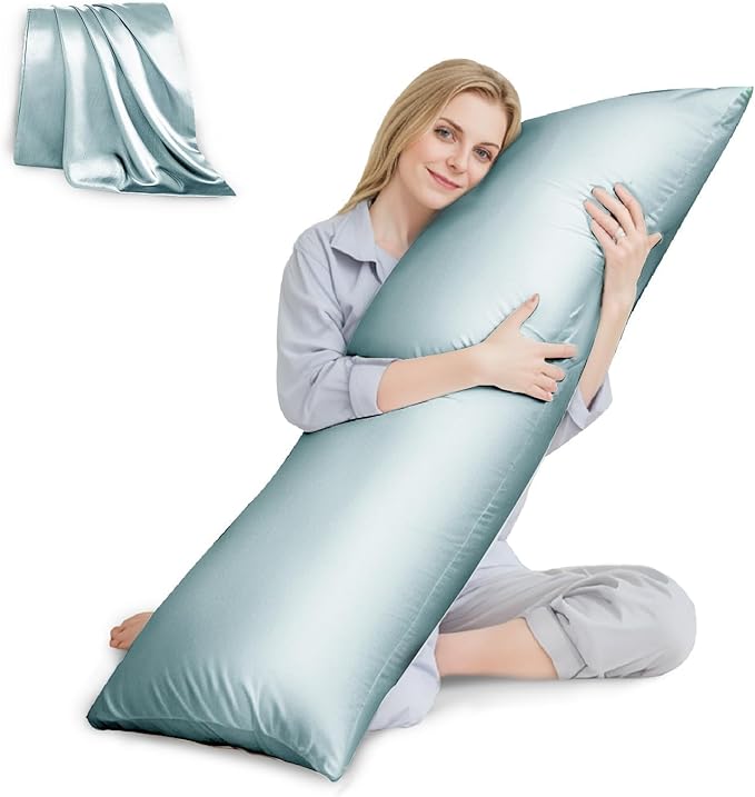 Body Pillow with Satin Pillowcase, Body Pillow by HUXMEYSON