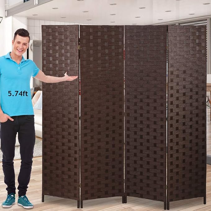 Room Dividers and Folding Privacy Screens 4 Panel 6 ft Foldable Portable Room by DKELI