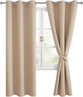 Blackout Curtains for Bedroom, 38 x 84 Inches Long, 2 Panels | Thermal by Hiasan