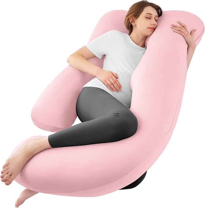 Cooling Pregnancy Pillows for Sleeping, Light Pink | Sasttie Maternity Pillow by SASTTIE