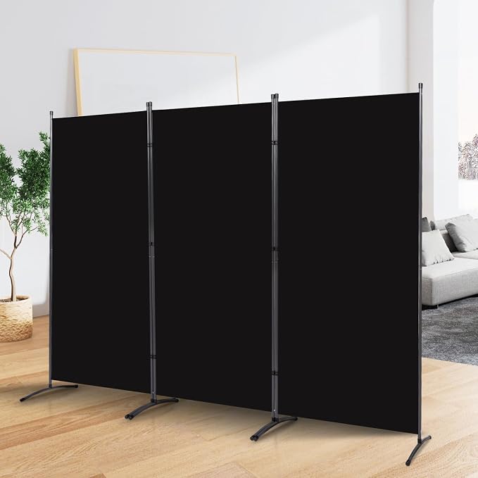 3 Panel Folding Room Divider, Sturdy Frame Freestanding Wall Divider | by YASRKML