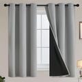 Yakamok Light Grey Blackout Curtains 63 inches Long by Yakamok