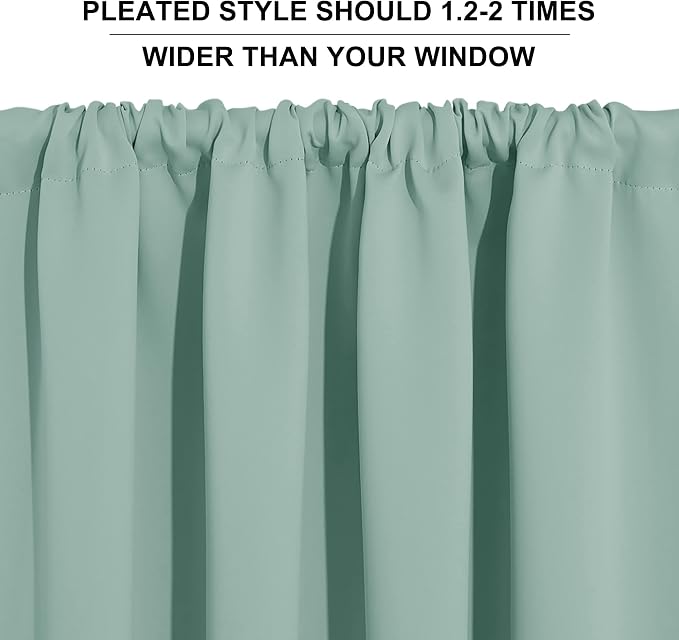 RYB HOME Cafe Blackout Curtains 24 inch Length, RV Camper Window Curtains | - Image 9