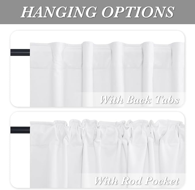 RYB HOME 100% Blackout White Velvet Curtains - Image 3