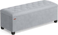 SONGMICS Velvet Storage Ottoman Bench, Foot Rest by Unknown