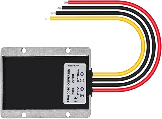MGGi DC Regulator 60V 72V Step Down to 12V 20A 240W, Waterproof Converter Reducer, Voltage Reducer Power Supply Module Buck Transformer, for Golf Cart, forklifts, Car