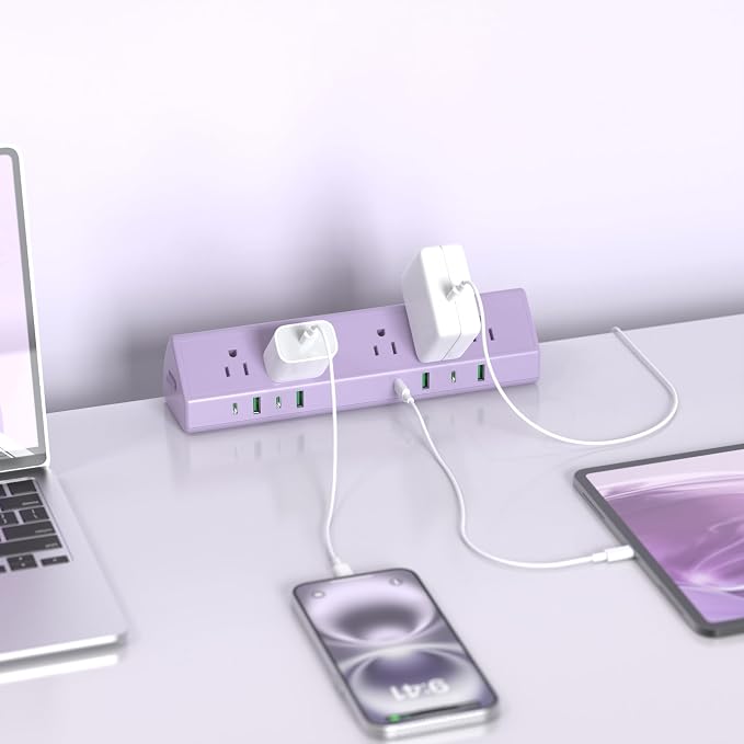 Jgstkcity Desk Clamp Power Strip USB C 45W, Surge Protector, Edge Mount - Image 3