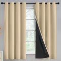 Yakamok Beige Blackout Curtains 63 inches Long by Yakamok