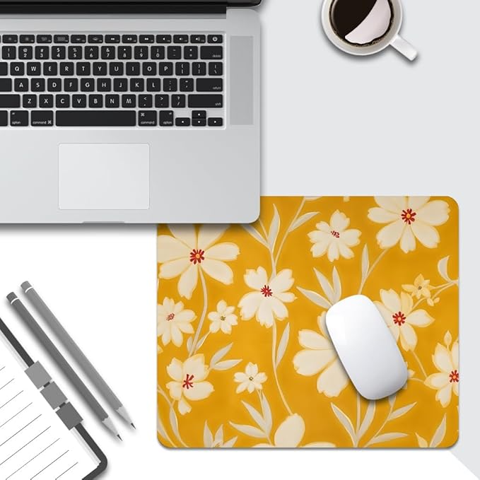 Sunday Market Square Mouse pad, Texture, Waterproof, Anti Slip Rubber Base, Computer Mouse pad, Laptop Mouse pad
