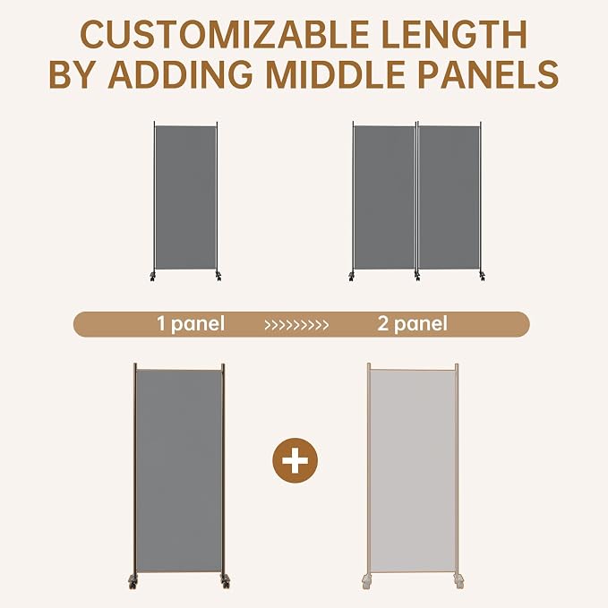 Room Divider 34'' Wide Folding Room Divider Panel - Image 6