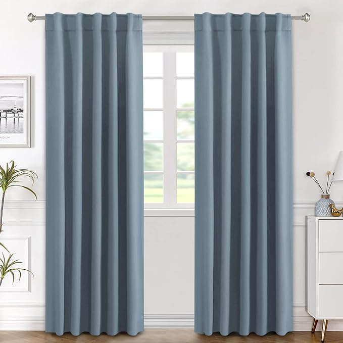 H.VERSAILTEX Blackout Curtains Thermal Insulated Window Treatment Panels Room by HVERSAILTEX