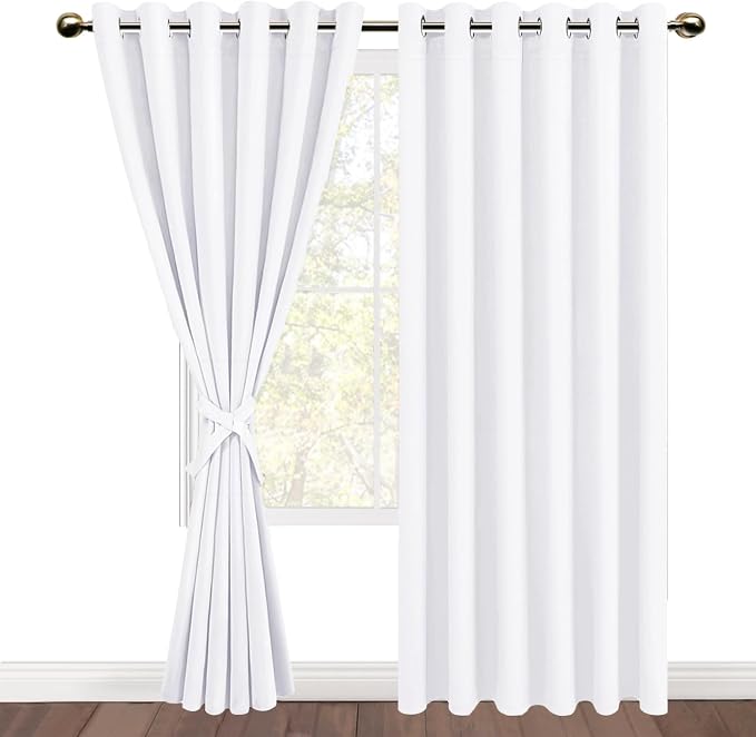 DWCN White Room Darkening Curtains 84 inch Long - Image 7