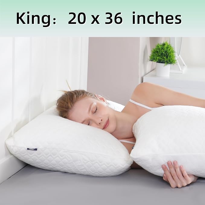 Pillow King Size Memory Foam for Sleeping, Bed Pillows - Image 9