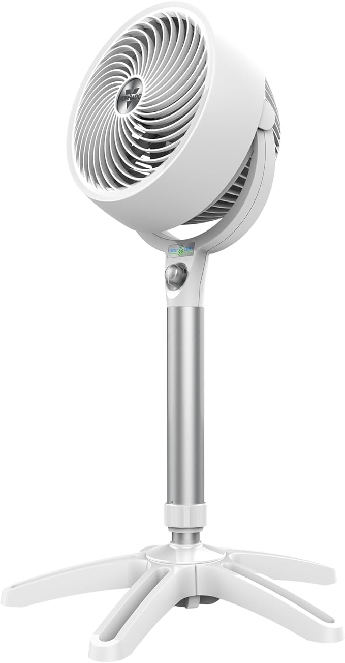 Vornado 683DC Energy Smart Medium Pedestal Air Circulator Fan with Variable Speed Control,White