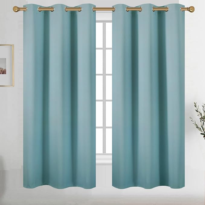 Diraysid Stone Blue Grommet Blackout Curtains by Diraysid%2C+refresh+your+life