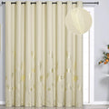 Drape for Living Room 100W x 84L Inch Length Elegant Gold Palm Tree Designed by ESTELARTEXTILER