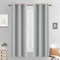 Yakamok Blackout Curtains 38x63 inch Light Grey Thermal Drapes-Bedroom | 2 by Yakamok