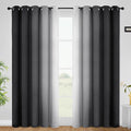 COSVIYA Grommet Ombre Black Room Darkening Curtains 84 inch by COSVIYA