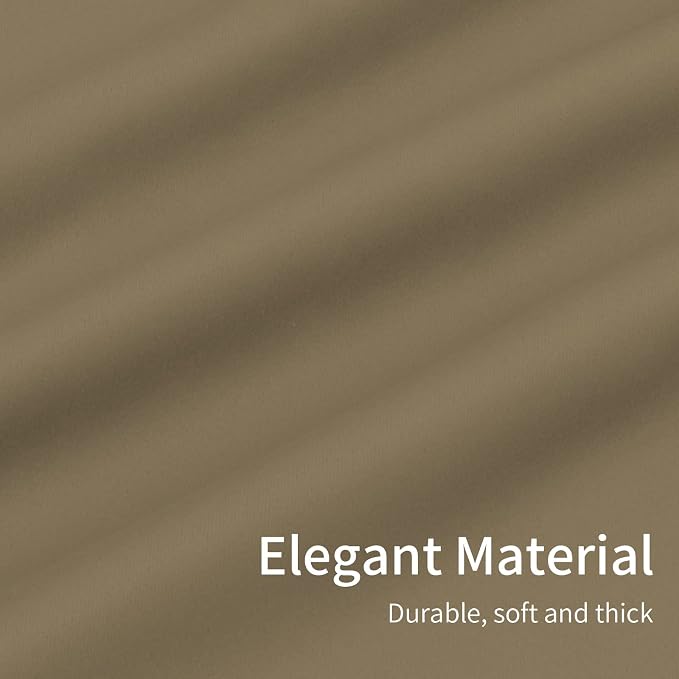 Easy-Going Thermal Grommet Blackout Curtains, 2 Panels 46x63 in, Tan | Machine - Image 6